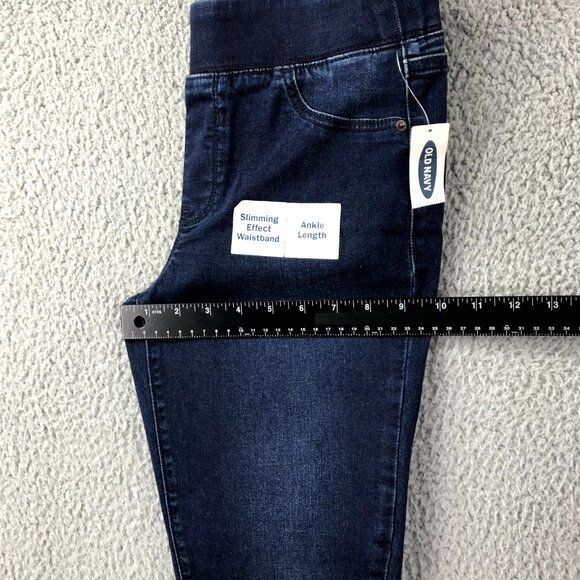 OLD NAVY Womens Size 4 Rockstar Raw/Cut Hem Dark Wash Ankle Jegging Jeans NEW - Picture 15 of 16